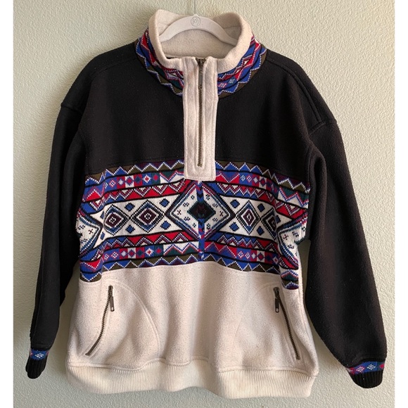 Vintage Bolo Spirit Half Zip Sweater Southwestern - Picture 3 of 6